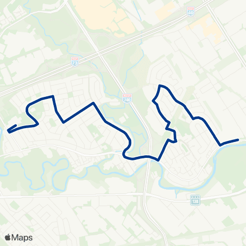 RTC Lignes scolaires École Secondaire la Camaradière - Père-Lelièvre / Godin map