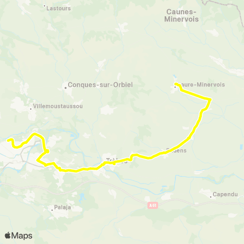 RTCA Laure Minervois - Carcassonne map