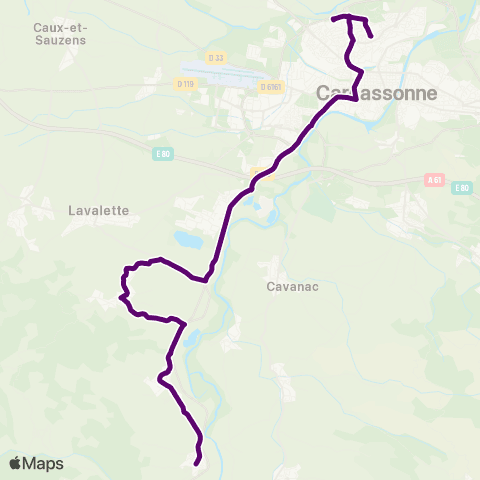 RTCA Montclar - Carcassonne map