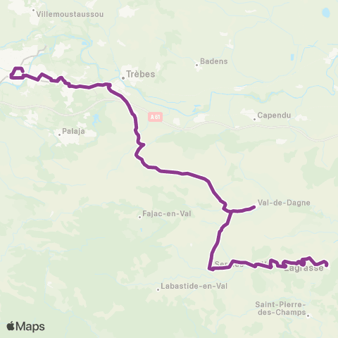 RTCA Lagrasse - Carcassonne map
