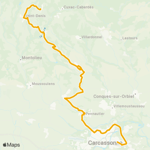 RTCA Fontiers Cabardès - Carcassonne map