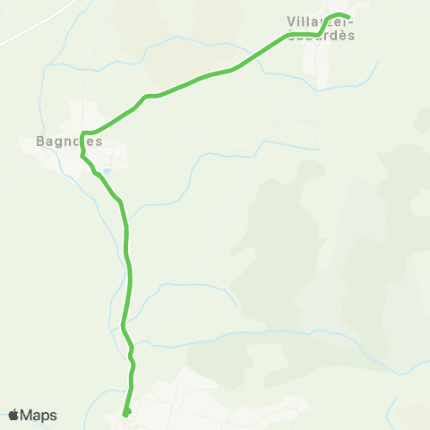 RTCA Villarzel - Malves - Bagnoles map