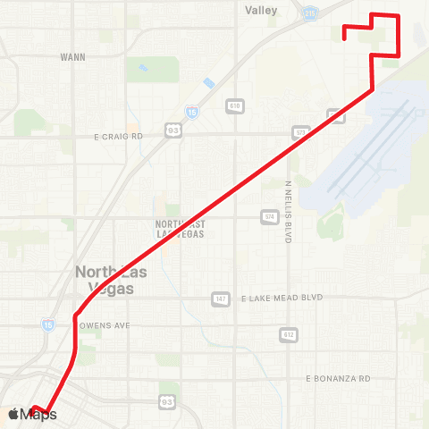 RTC Las Vegas Blvd North map