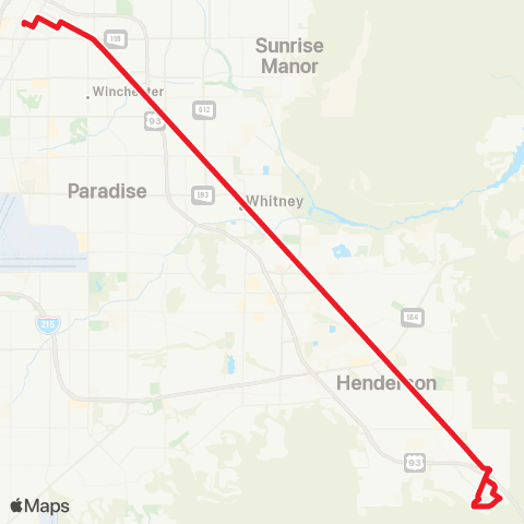 RTC Boulder Highway Express map