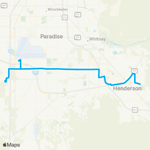 RTC Warm Springs / Lake Mead Pkwy. map