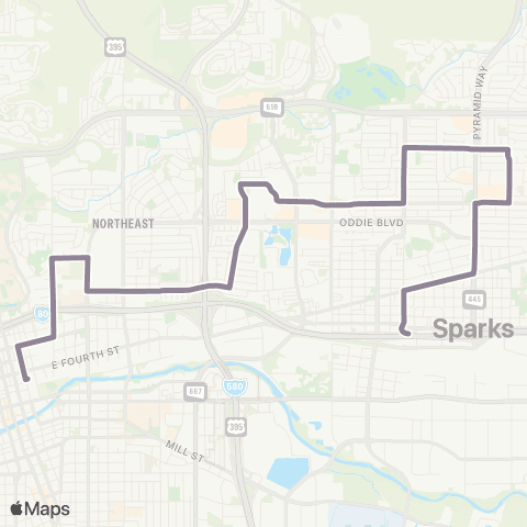 RTC Ride Ninth / Silverada / Sparks map
