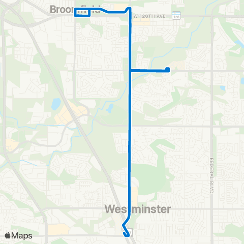 RTD North Sheridan map