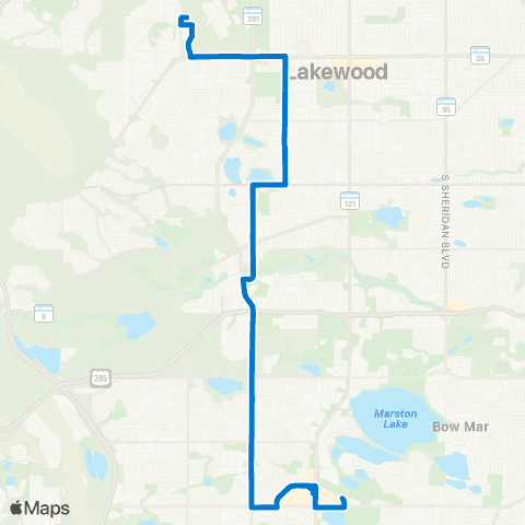 RTD South Kipling Street map