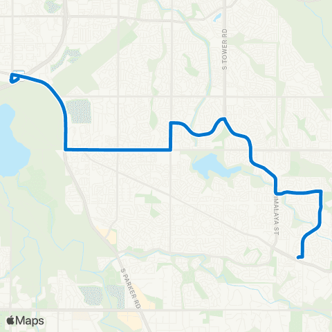 RTD Quincy Avenue map