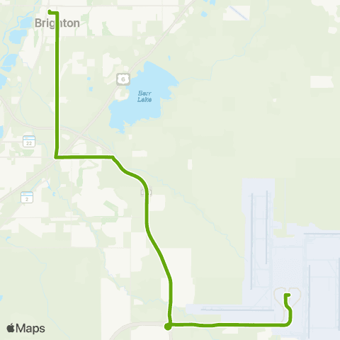 RTD Brighton / Denver Airport map