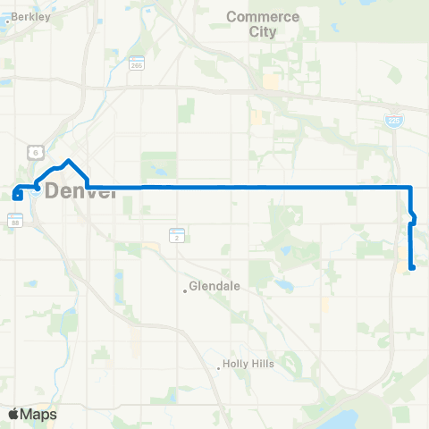 RTD East Colfax Limited map