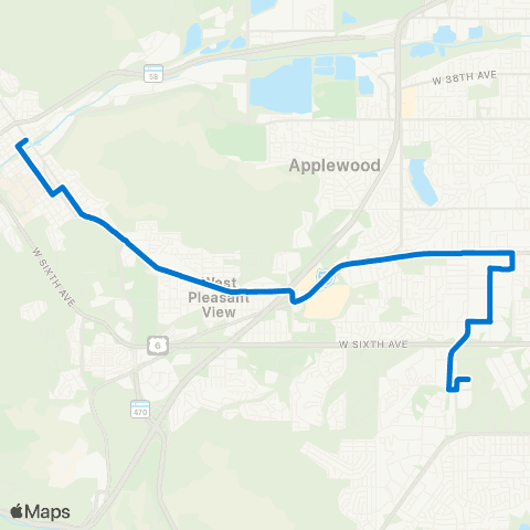 RTD Golden / Colfax map