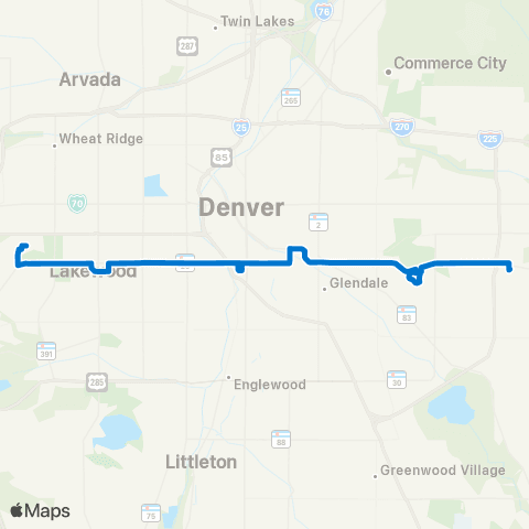 RTD Alameda Avenue map