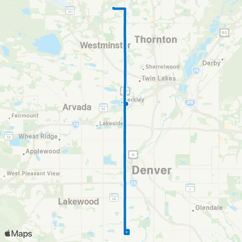 RTD Federal Blvd map