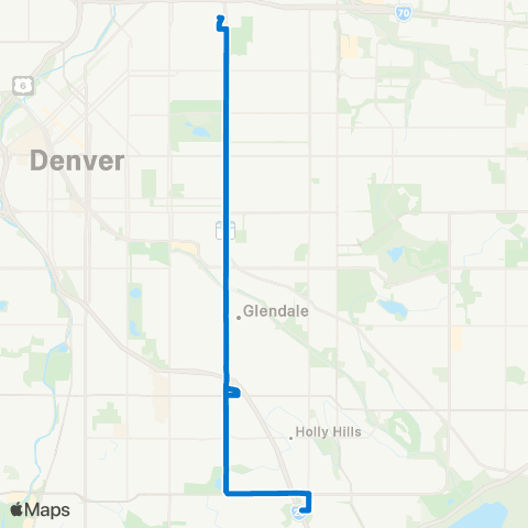 RTD Colorado Boulevard map