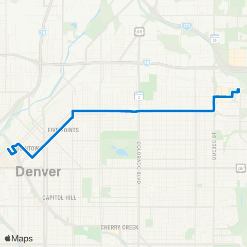 RTD Martin Luther King Blvd map