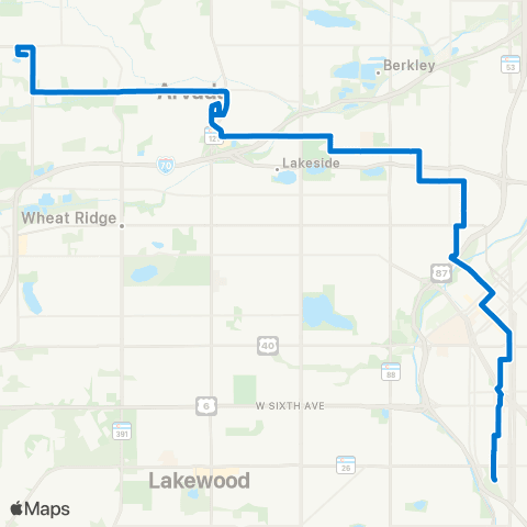 RTD W 52nd Avenue / South Bannock map