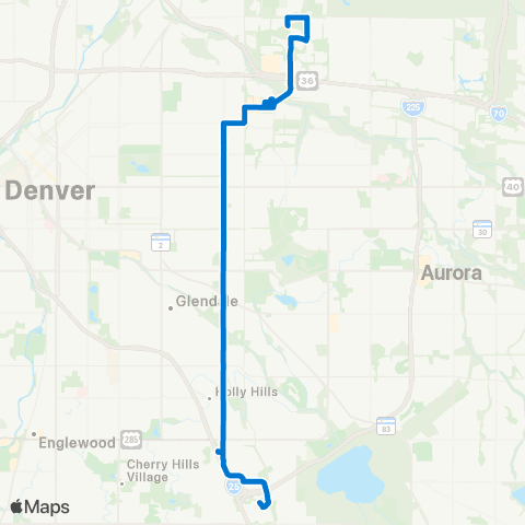 RTD Monaco Parkway map