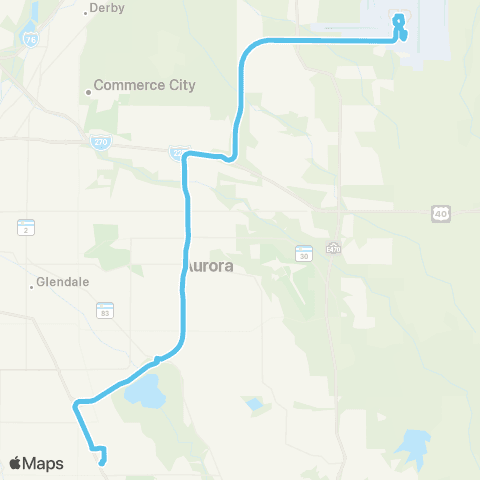RTD Arapahoe County / Denver Airport map