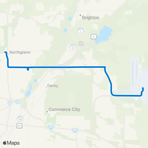 RTD Wagon Road / Denver Airport Limited map