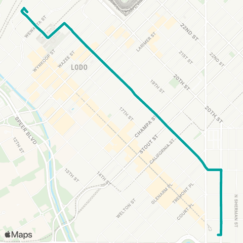RTD MetroRide Shuttle map