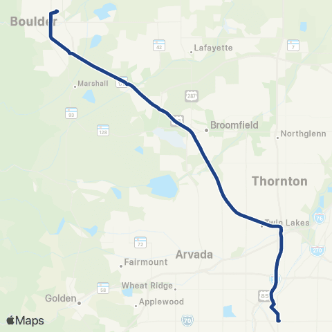 RTD Denver - Boulder Junction map