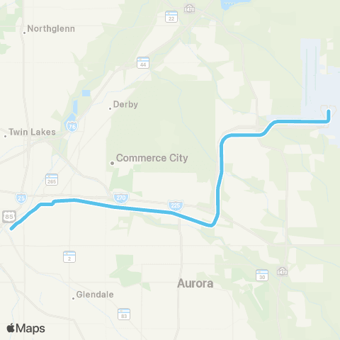 RTD Union Station - Denver Airport map