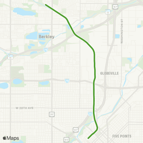 RTD Union Station - Westminster map