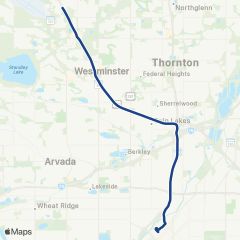 RTD Denver - Broomfield map