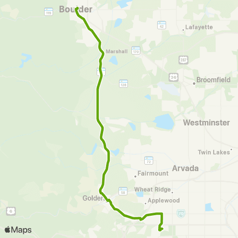 RTD Golden / Boulder map