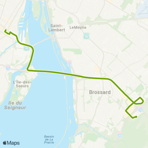 RTL Brossard / du Quartier / Gare Centrale map