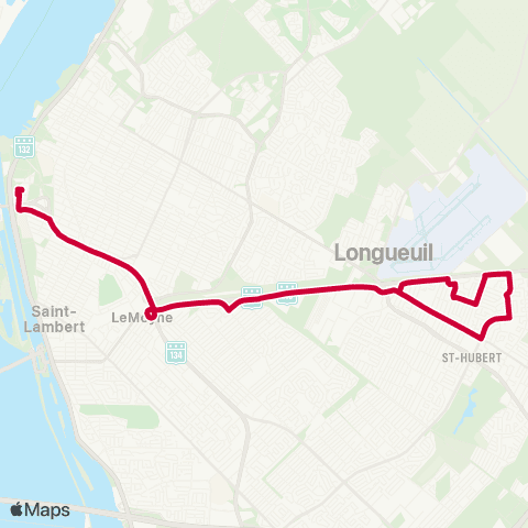 RTL Secteurs l-M St-Hubert map