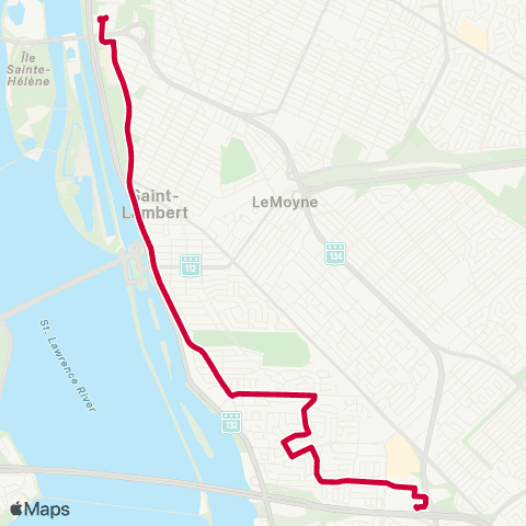 RTL Riverside / Secteurs P-V Brossard map