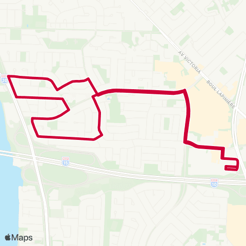 RTL Secteurs P-V Brossard map