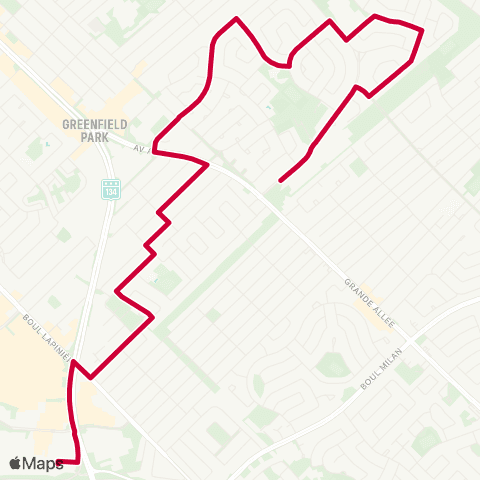 RTL Secteur A Brossard / Bellevue map