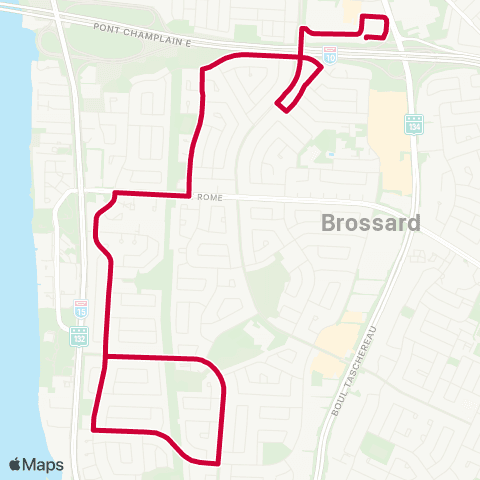 RTL Secteurs R-S-T Brossard map