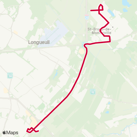 RTL Terminus Brossard / Montarville / Y.-Duckett map
