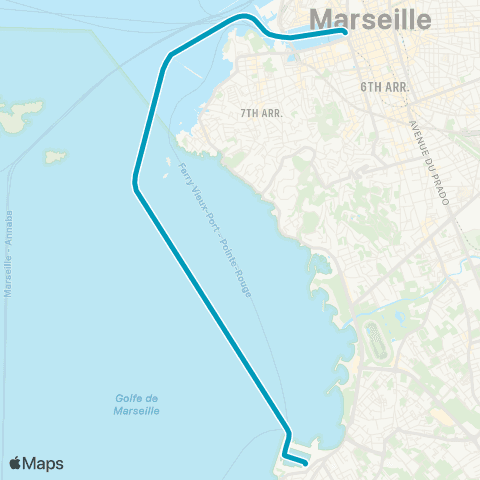 RTM Vieux Port - la Pointe Rouge map