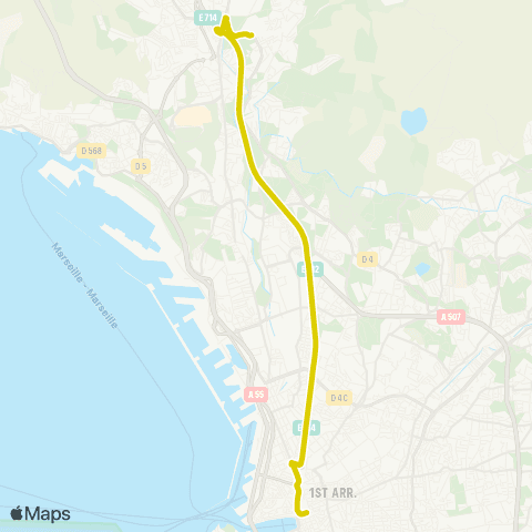 RTM Canebière Bourse - Hôpital Nord map