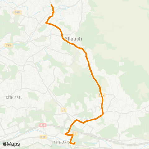 RTM Gare de la Barasse - Collège Olympe de Gouges map