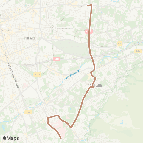 RTM Métro la Fourragère - la Gaye map