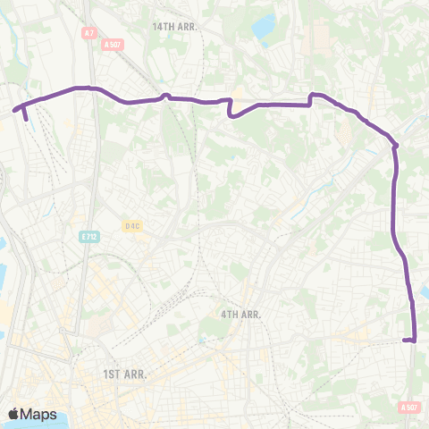 RTM Gèze - Métro la Fourragère map