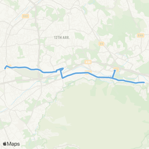 RTM Métro la Timone - la Solitude map