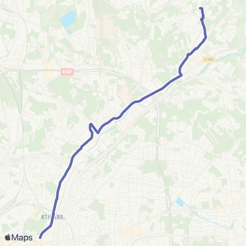 RTM Métro 5 Avenues - Dépôt la Rose map