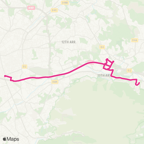 RTM Castellane - les Escourtines map