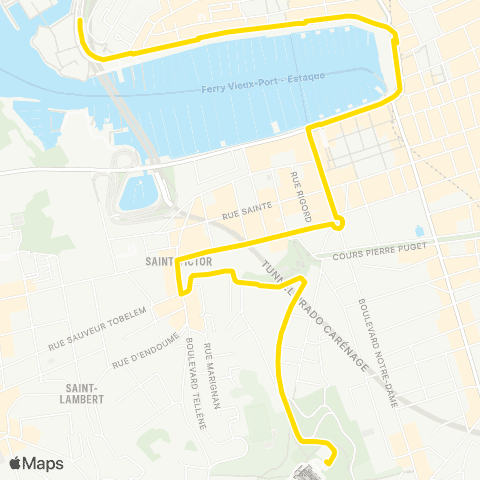 RTM Mucem St-Jean - Notre Dame de la Garde map