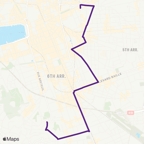 RTM Réformés Canebière - Vallon Montebello map