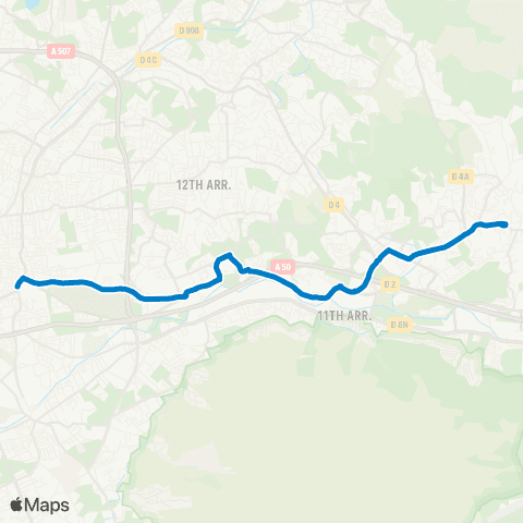 RTM Métro la Timone - les Camoins map