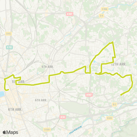 RTM Canebière Bourse - les Caillols Ctre Urbain map
