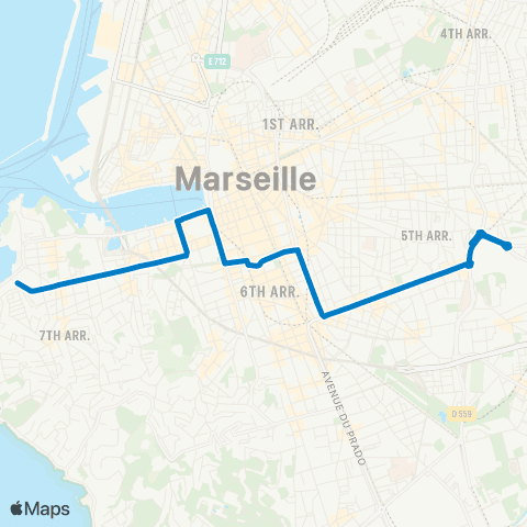 RTM Catalans - Métro la Timone map